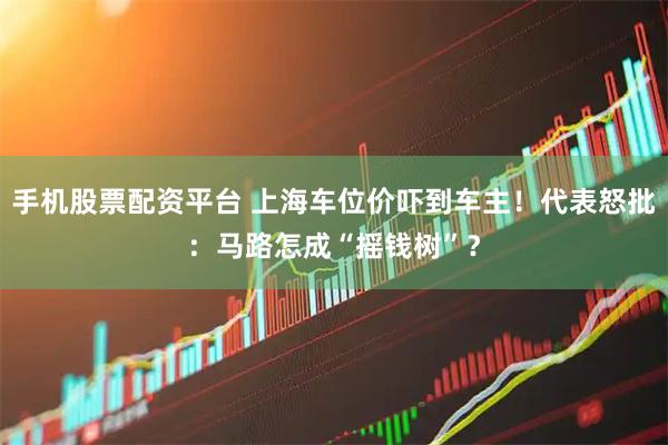 手机股票配资平台 上海车位价吓到车主！代表怒批：马路怎成“摇钱树”？